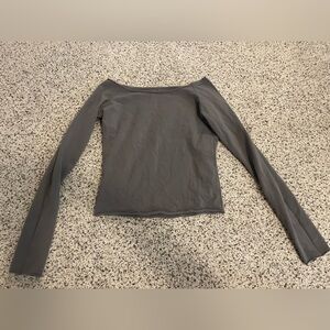 Brandy Melville Bonnie top dark grey one size
